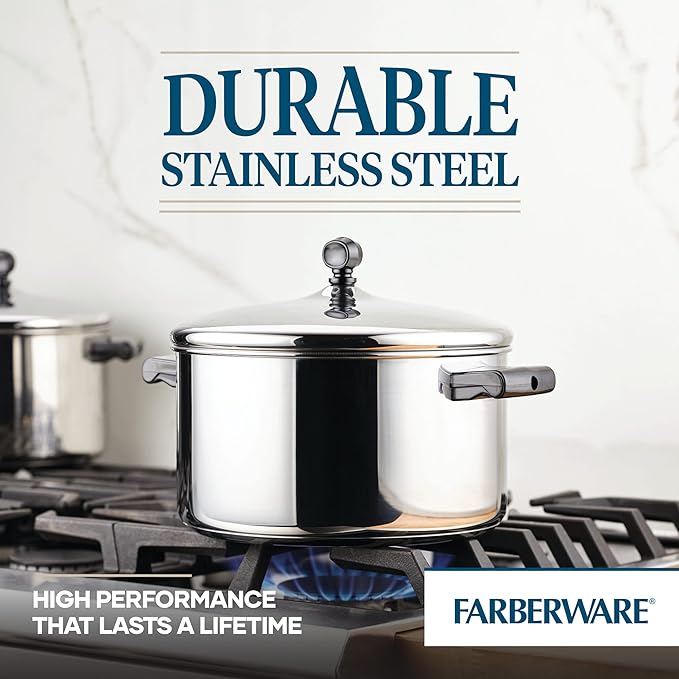 Farberware Classic 6-Quart Stainless Steel Stockpot Pack of 3
