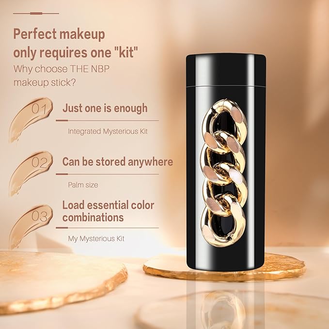 Portable Professional Makeup Kit,Mini Professional Makeup Kit Eyeshadow Palette Lip Gloss Concealer,Lipstick shape and size,7 Color-BrightBean Baby