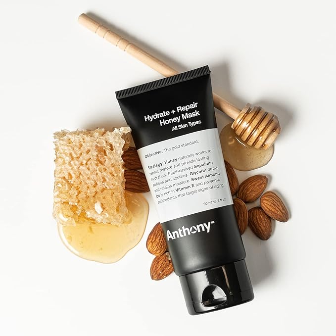 Anthony Hydrate + Repair Honey Mask, Stimulates Your Skin and Opens Pores with Honey, Vitamins C & E, Glycerin, Sweet Almond, Squalane, and Calendula, Soothes and Moisturizes Dry to Normal Skin - 3 Oz-BrightBean Baby