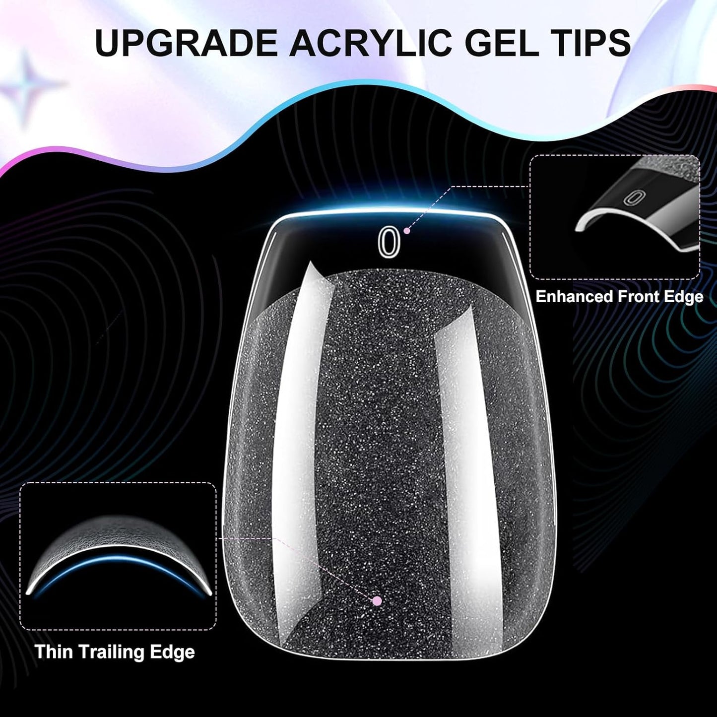 Extra Short Coffin Nail Tips, 240Pcs Soft Gel Nails, Half Matte Full Cover False Nail Tips for Nail Extension, Manicure, Home DIY, Salon, 12 Sizes, Pre-Shaped Acrylic Gelly Nails-BrightBean Baby