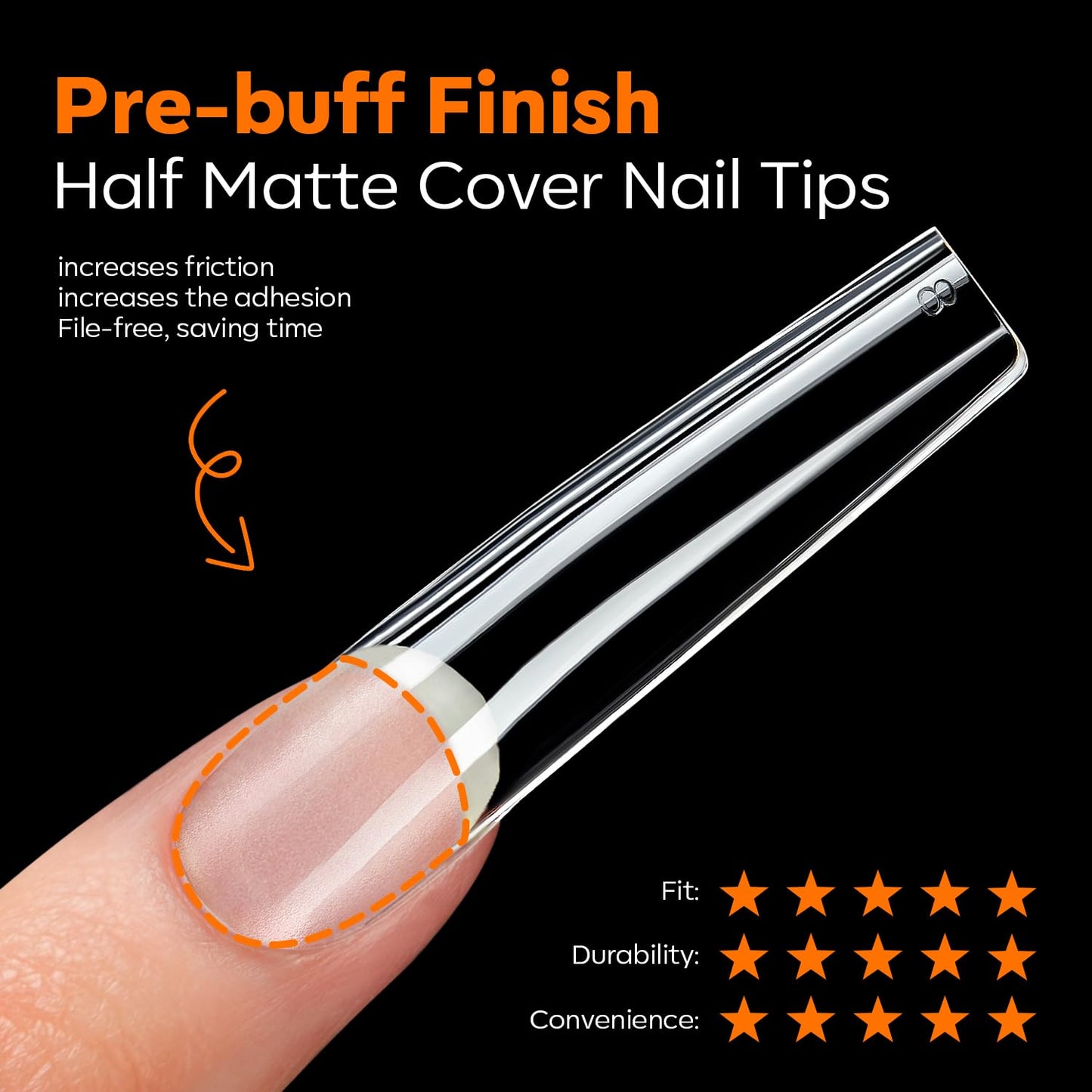 modelones XXL Long Square Nail Tips, Pre-shaped Soft Gel Tips Fake Nails False Acrylic Clear Full Cover Press on Extension Kit Gel Manicure DIY at Home 216PCS 12Sizes-BrightBean Baby
