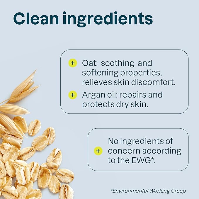 ATTITUDE Body Lotion for Sensitive Skin with Oat, EWG Verified, Dermatologically Tested, Vegan, Argan Oil, 16 Fl Oz-BrightBean Baby