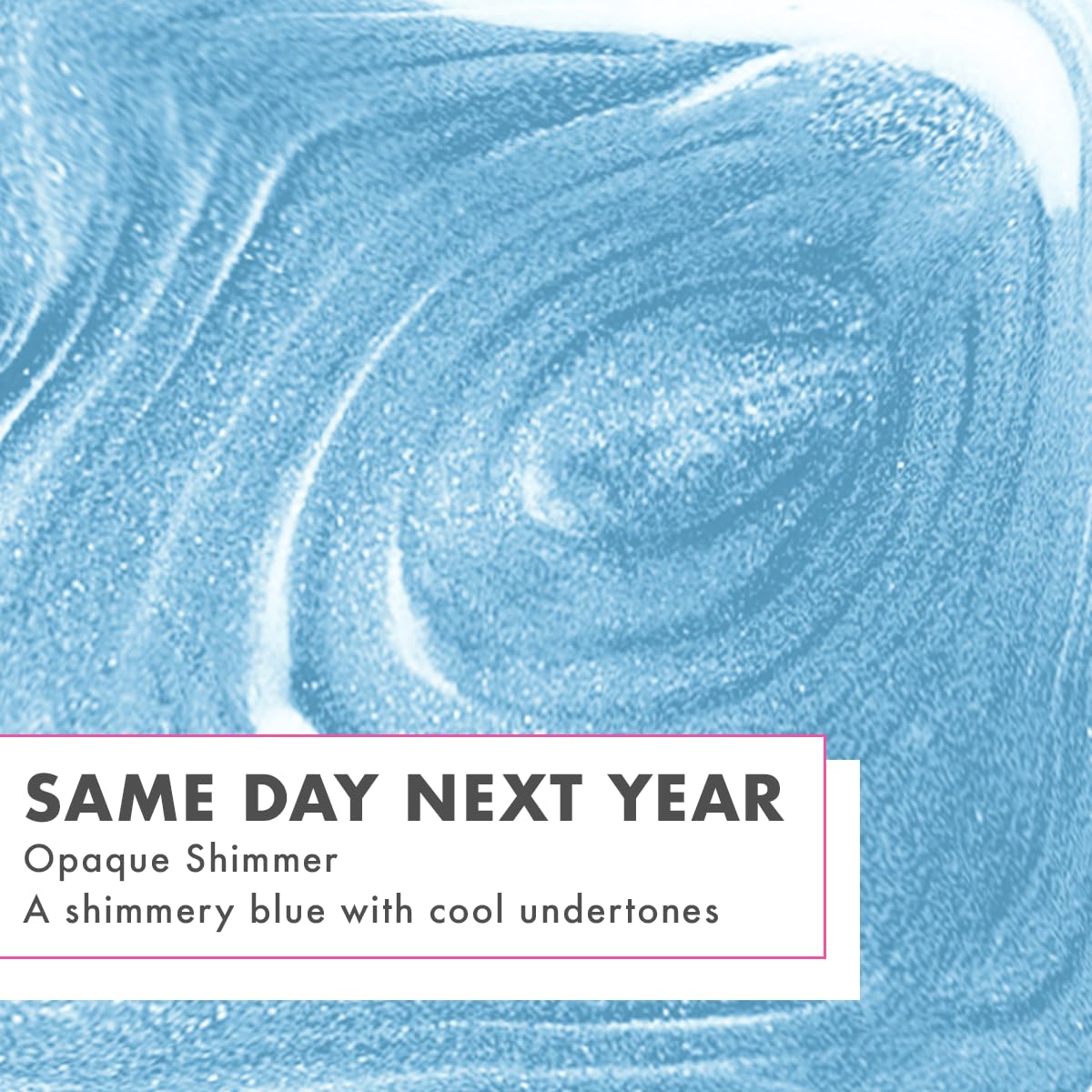 Olive & June Long Lasting Nail Polish | Gel-Like Finish No Lamp Needed | Lasts up to 10 days | Salon-Quality at Home | 15-Free Vegan Cruelty-Free Chip-Resistant Shine |Same Day Next Year Shimmery Blue-BrightBean Baby