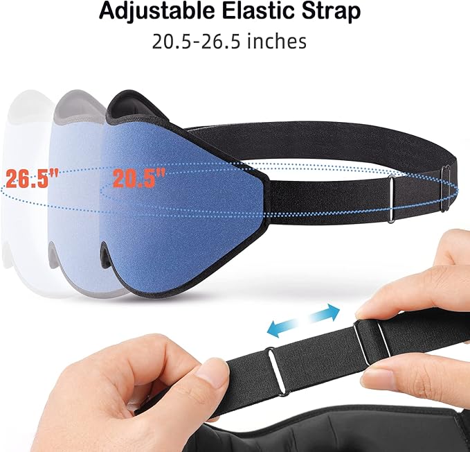 LitBear Sleep Masks, Light Blocking Eye Mask Sleeping for Women Men Side Sleeper, Soft 3D Comfortable Sleeping Mask with Adjustable Elastic Strap for Travel-BrightBean Baby