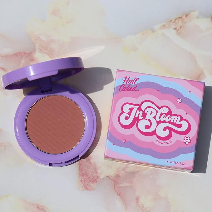 Half Caked In Bloom Powder Blush | vegan & cruelty-free, fragrance-free, highly pigmented, primer-infused | 3.8g (Day 'N' Nite)-BrightBean Baby