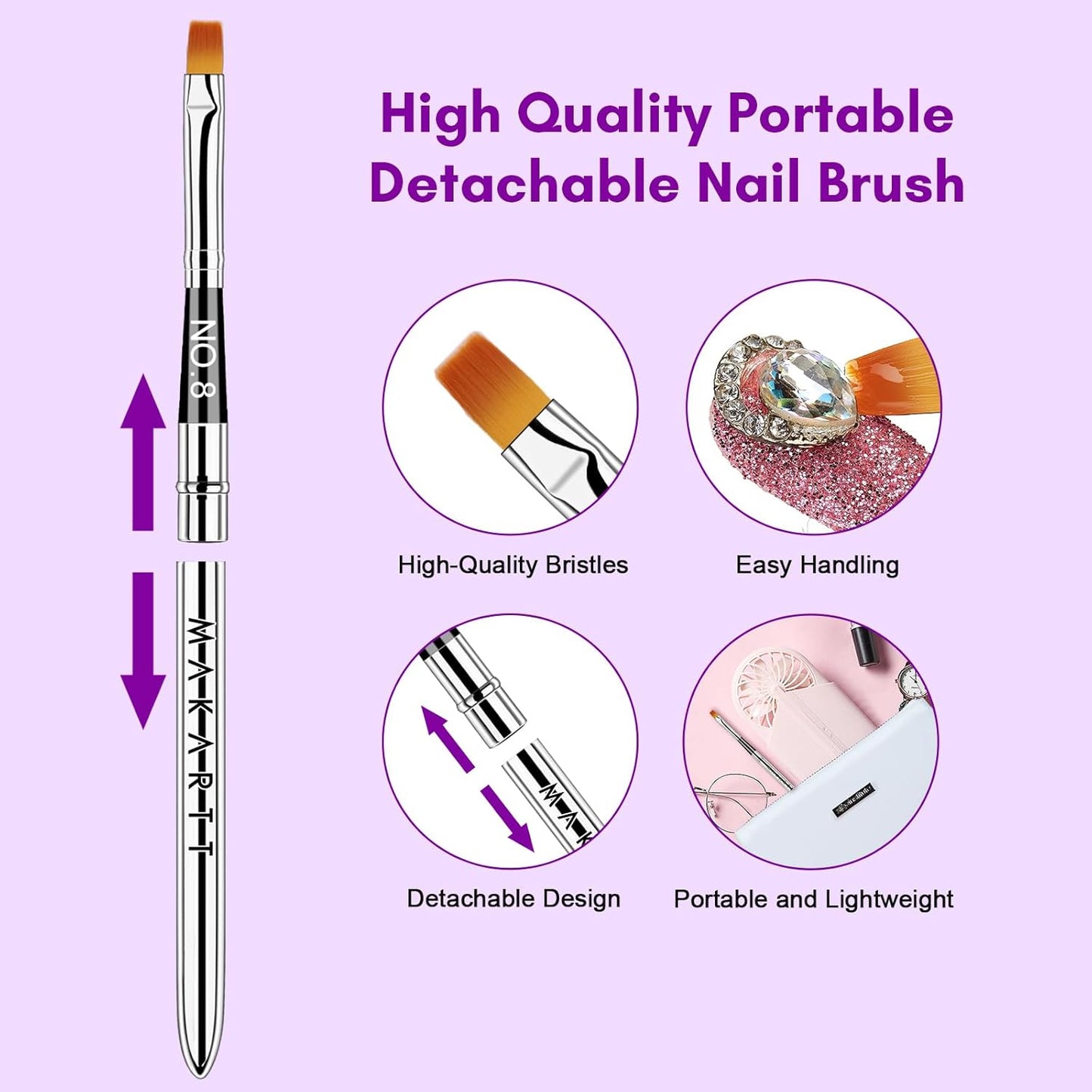 Makartt Rhinestone Glue for Nails, 15ml Clear Nail Gem Adhesive with Brush Kit for 3D DIY Decorations, Super Strong Bling Gel for Jewelry Diamonds-BrightBean Baby