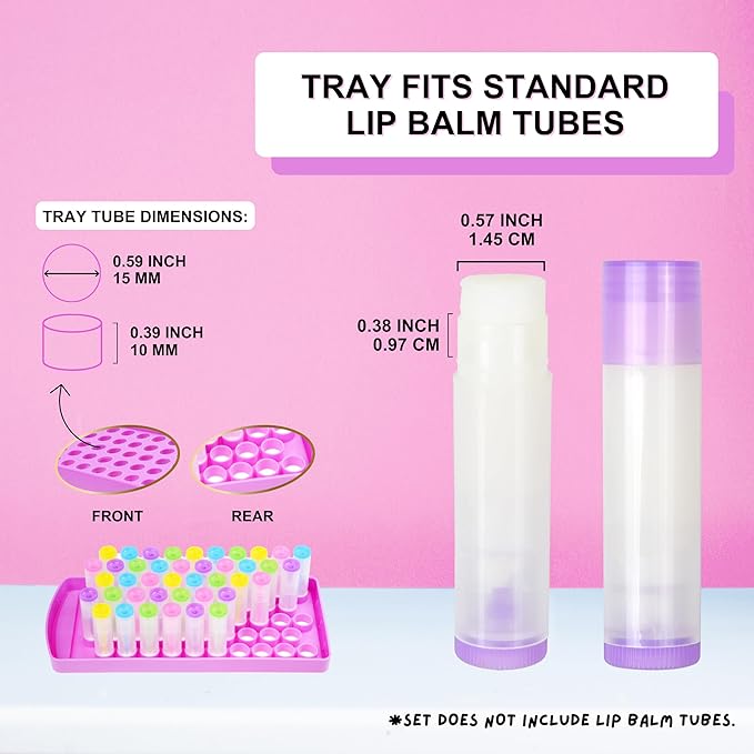 Lip Balm Filling Tray and Spatula (2 Sets) - Fast and Easy To Use - Just Pour & Spread - Instantly Fills 50 Lip Balm Containers (sold separately) - Make Your Own Natural Lip Balm Chapsticks at Home-BrightBean Baby