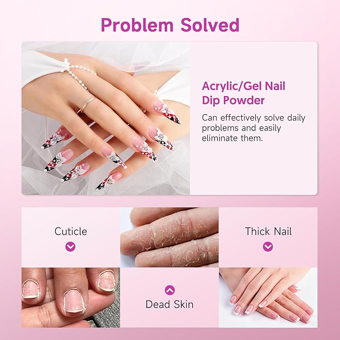 Electric Nail Drill Professional, Portable Nail File for Acrylic Gel Nails, Cordless Rechargeable Ultra Power Nail Drill Kit 40000RPM, HMC320 Salon-Grade Efile Nail Machine (White)-BrightBean Baby