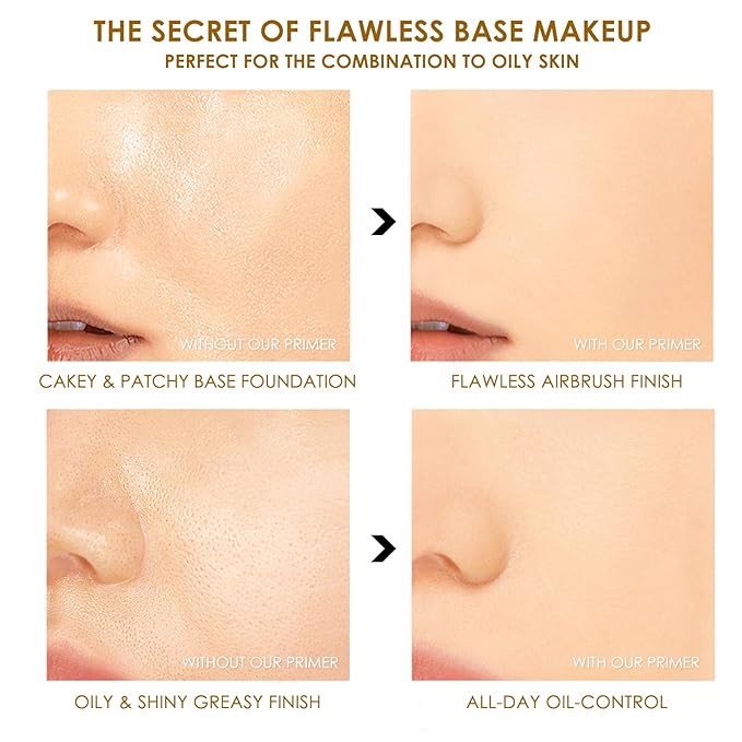 FOCALLURE Pore Filler Targeted Stick,Pore-minimizing Primer Stick with Lightweight Formula,Create a Perfectly Smooth and Matte Finish,Face Primer for All Skin Types Makeup-BrightBean Baby