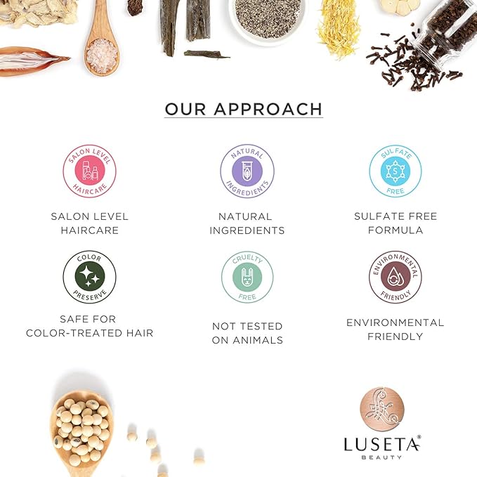 Luseta Color Brightening Purple Shampoo and Conditioner Travel Kit for Blonde and Gray Hair -Infused with Cocos Nucifera Oil to Help Nourish, Moisturize and Condition Hair, 2x1.01oz-BrightBean Baby