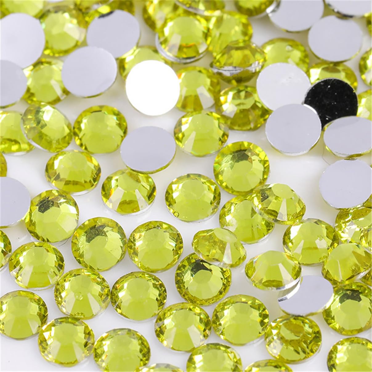 3000 Pieces SS6 2mm Flatback Rhinestones Clear Glass Round Gems Crystals for Nail Art DIY Crafts Clothes Shoes Bags （Citrine）-BrightBean Baby
