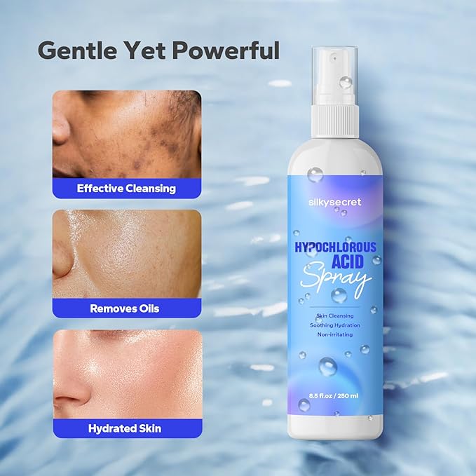 Hypochlorous Acid Spray (8.45 Fl Oz), Facial Spray for Skin Cleansing & Soothing, Hypoallergenic HOCL Sprays for Face & Eyes, All-Purpose Cleaner for Sensitive Skin Care-BrightBean Baby