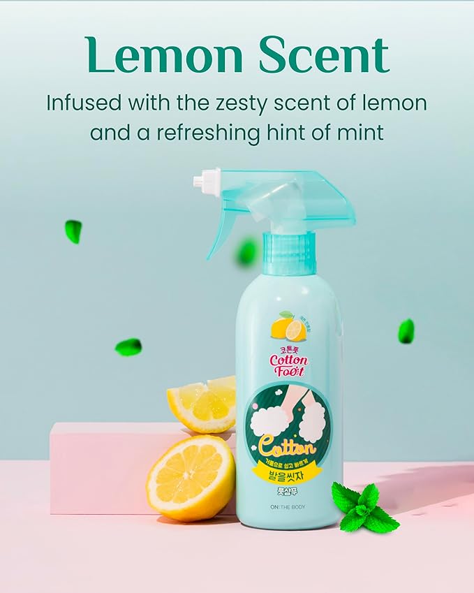 Cotton Foot - Foot Shampoo Soap (Lemon, 13fl oz*2, Pack of 2) - Refreshing Cleanse Spray, Deodorizing Foot Care Wash. Foaming Wash, Easy to Use-BrightBean Baby