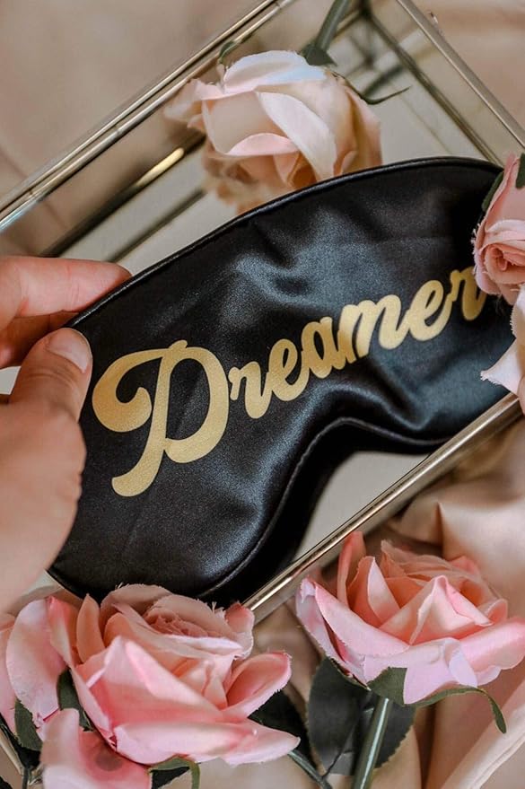 SMUG Satin Sleep Mask & Eye Mask | Travel Sleep Masks for Women & Men | Soft Sleeping Eye Mask to Nourish Skin & Reduce Dark Circles | Eye Sleep Mask Shades to Block Out Light | Dreamer-BrightBean Baby