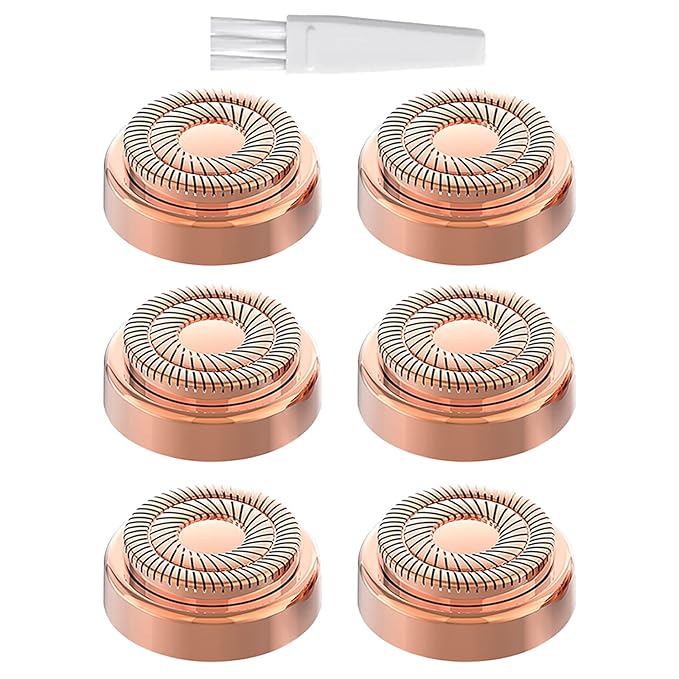 Gen 2 Replacement Heads Compatible With Flawless Facial Hair Remover For Women, Double Ring Replacement Blades For Old Flawless, 6 Count-BrightBean Baby