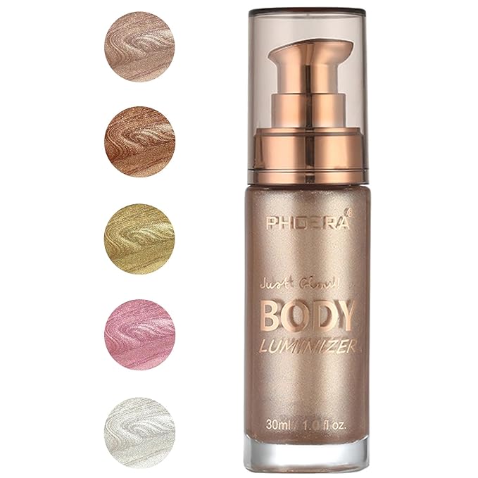 PHOERA Body Luminizer Highlighter, Waterproof Moisturizing and Glow For Face & Body, Face Body Glow Illuminator (101 Rose Gold)-BrightBean Baby