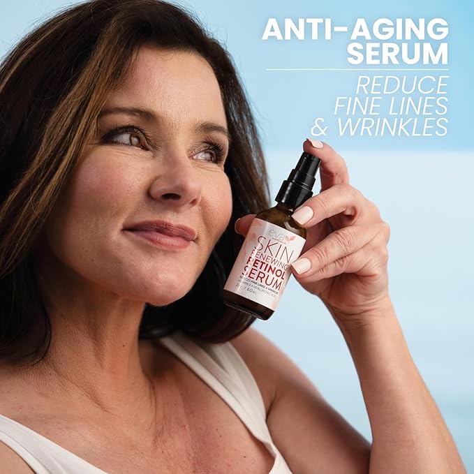 Retinol Serum by Eva Naturals - 2.5% Retinol Serum for Face with Hyaluronic Acid, Vitamin E & Organic Aloe - Retinol Face Serum that Reduce Wrinkles, Fine Lines & Dark Spots - Anti Aging Serum, 2 Pack-BrightBean Baby