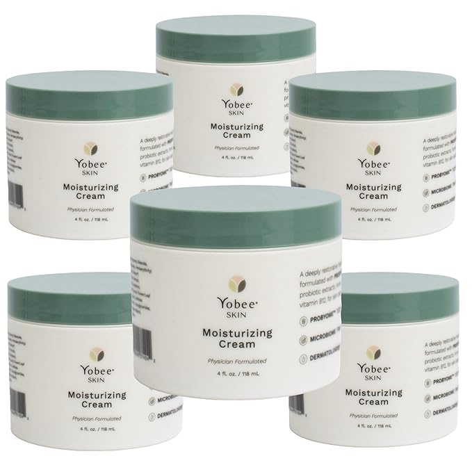 Yobee Body & Face Moisturizing Cream for Dry, Sensitive Skin | Probiotic extracts, Honey, Turmeric, Vitamin B12, Ceramides, Shea Butter | Fragrance Free | For Kids & Adults (6)-BrightBean Baby