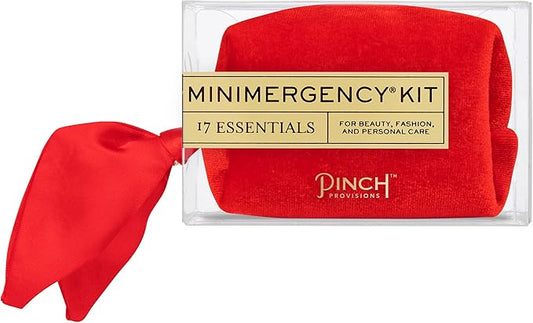 Pinch Provisions Velvet Minimergency Kit, for Her, Includes 17 Must-Have Emergency Essential Items, Compact, Multi-Functional Pouch, Gift for Parties and Birthdays-BrightBean Baby