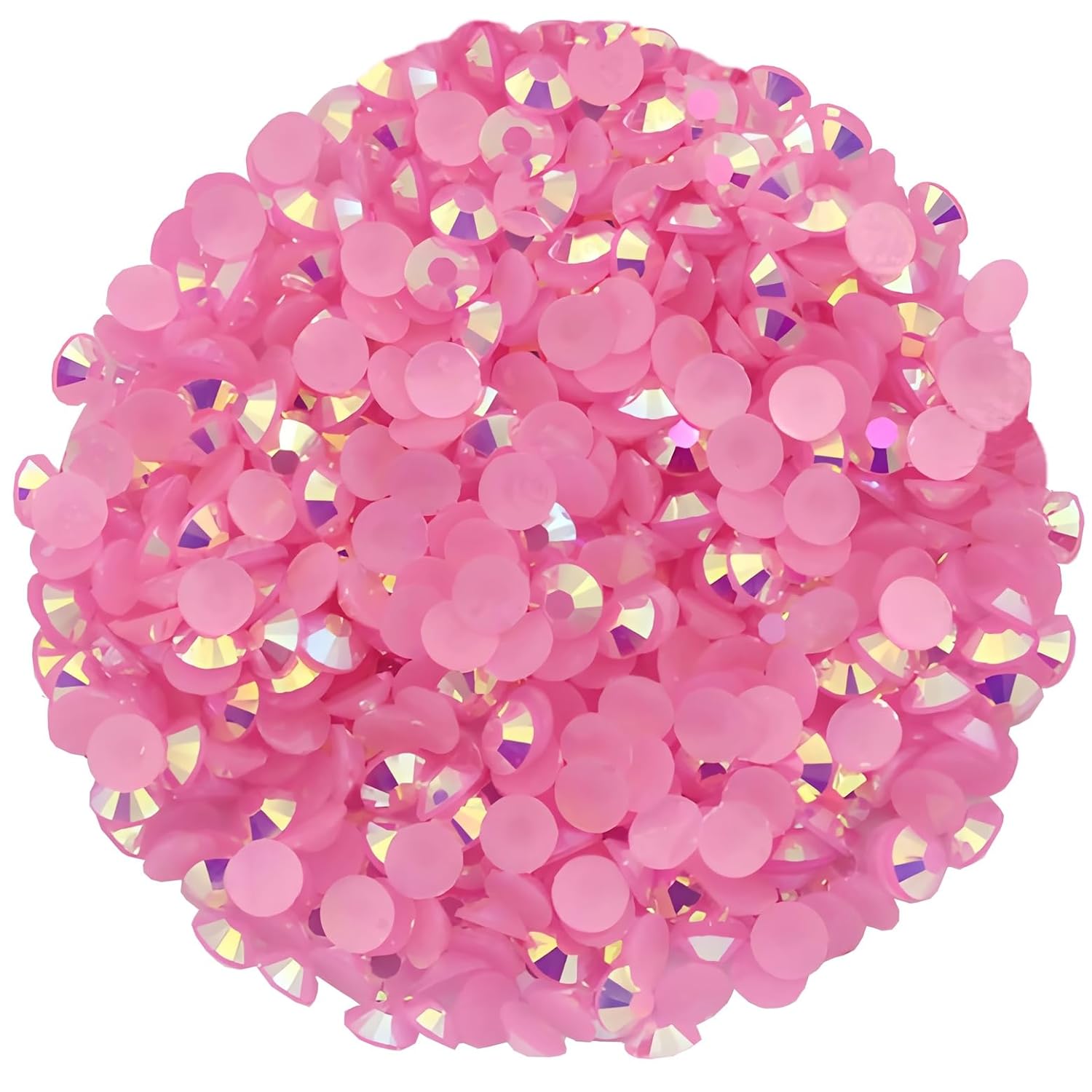1440 Pcs SS20 5mm Flatback Rhinestones for Nails Art Crafts Glitter Round Shine Gems AB Crystals DIY Clothes Shoes （Dark Pink AB）-BrightBean Baby