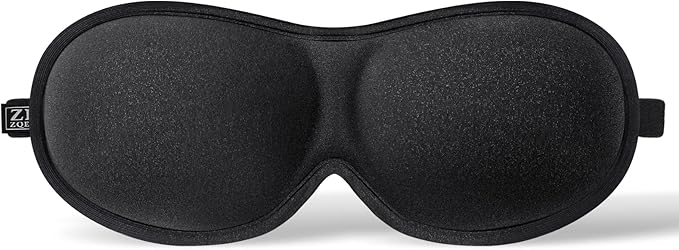 Slim 3D Sleep Mask for Side Sleepers, Blackout Sleeping Maskfor Men Women, Zero Eye Pressure, Ultra Soft Eye Masks for Sleeping, Perfect for Travel, Nap, Meditation, Airplane (Black)-BrightBean Baby