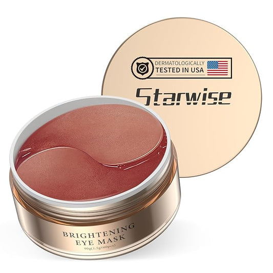 Puffy Eyes Smoothing Under Eye Patches, Caffeine Eye Masks for Wrinkles and Dark Circles, Undereye Bags, Brightening Skincare Treatment for Men & Women, Vegan & USA Tested-BrightBean Baby