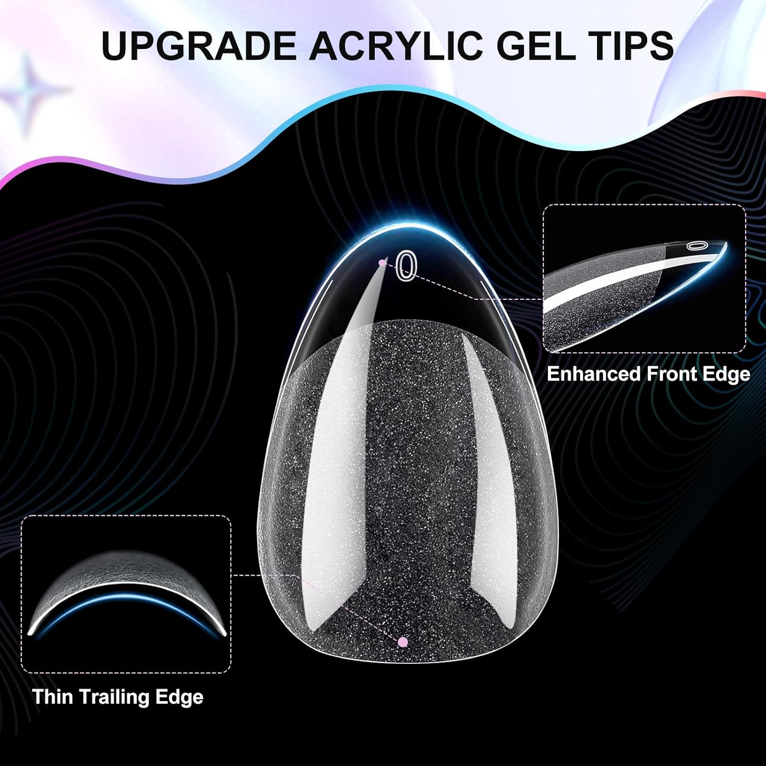 Almond Nail Tips Extra Short Soft Gel Nail Tips 240Pcs Short Almond Shaped Full Cover Nails Tips Half Matte Gelly Press on Fake Nails Tip for Acrylic Nail Tip Extension Home DIY & Salon Nails 12 Sizes-BrightBean Baby