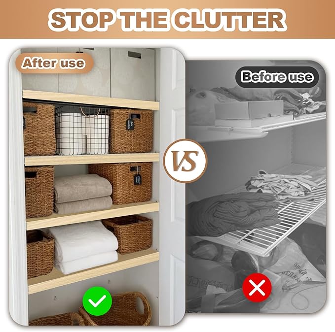 5 Pcs Wire Rack Covers 22x16x3 inch PVC Pantry Shelf Cover 0.31 inch Thick Removable Closet Wire Rack Shelf Covers,Decoration Kitchen Bathroom Office Shelving (Wood Color,22x16x3 inch)