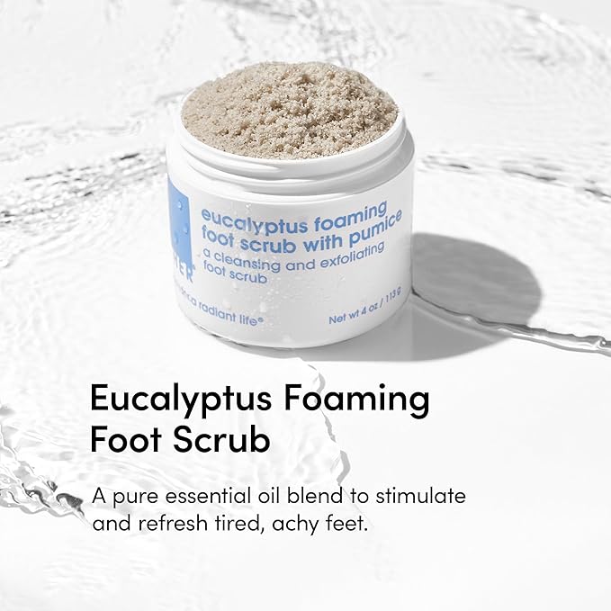 LATHER Foot Scrub with Pumice Stone - Gentle Exfoliating Foaming Foot Scrub for Skin - Cracked Heel Repair for Smooth, Soft Feet - Pedicure Foot Spa | 4 Oz-BrightBean Baby