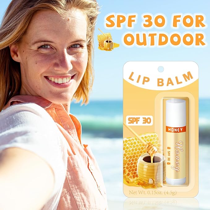 30 Pack Lip Balms SPF 30 Bulk Sunscreen Lip Balms Party Gifts Favors Lip Sunscreen Care with Vitamin E Wedding Bridal Shower Favors Baby Shower Gifts for Outdoor Travel Beach-BrightBean Baby
