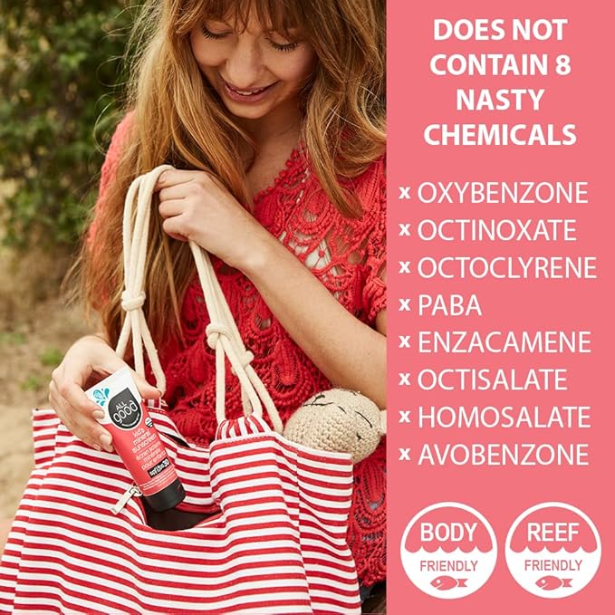 All Good Baby & Kids Sunscreen Lotion for Face & Body - UVA/UVB Broad Spectrum, SPF 30, Zinc Oxide, Coral Reef Friendly, Water Resistant- Zinc, Shea Butter, Coconut Oil, Aloe (3 oz)(2-pack)-BrightBean Baby