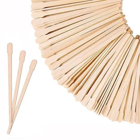 Mibly 800 Pcs Wooden Wax Sticks - Eyebrow, Lip, Nose Small Waxing Applicator Sticks for Hair Removal and Smooth Skin - Spa and Home Usage-BrightBean Baby