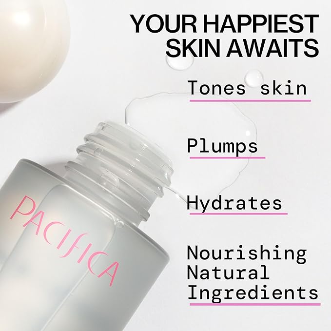 Pacifica Happy Water Hydrating Facial Toner Mist – Vegan Ceramides, Hyaluronic Acid & Electrolytes, Refreshing & Calming for Balanced Skin, Clean Beauty, Vegan, Cruelty-Free, All Skin Types, 4 oz-BrightBean Baby