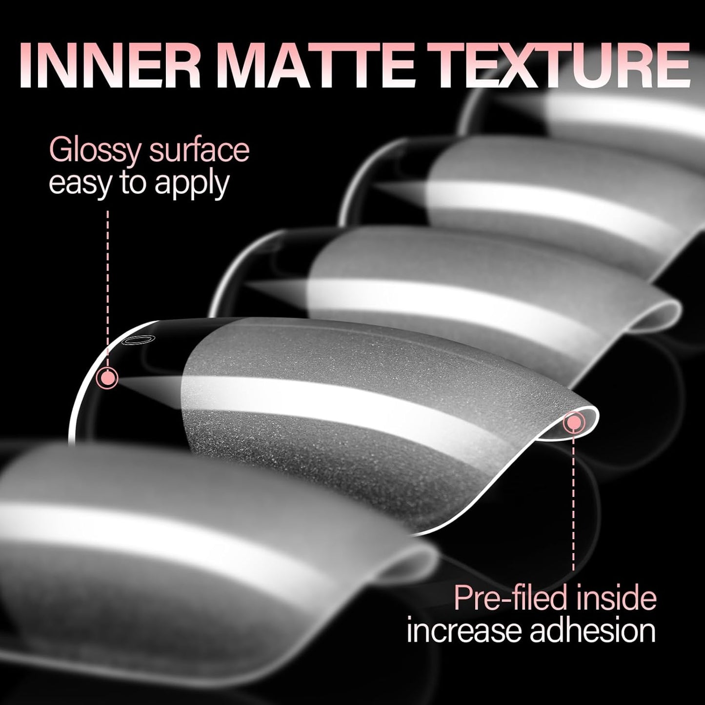 AILLSA Short Square Nail Tips, Fake Thickened Half Matte Nails Tips, Pre-shaped Press on False Nail Tip for Nail Salon 256PCS with Storage Box-BrightBean Baby