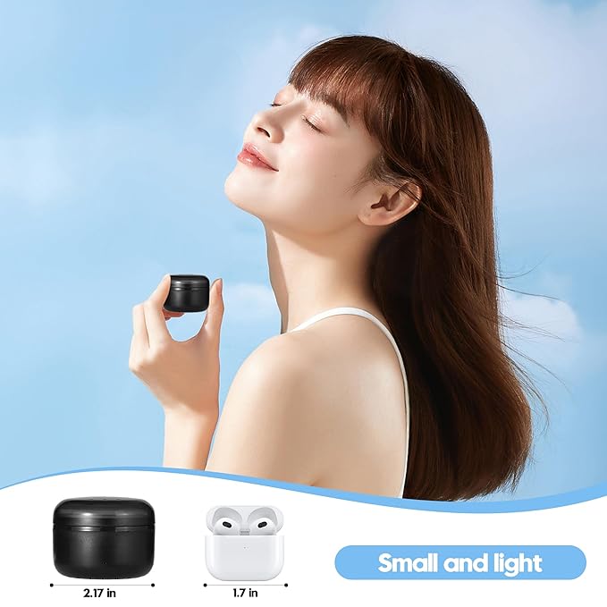 Nose Wax Kit - Travel Wax Warmer for Hair Removal with 100g Waxs, 15 Applicators, 30 Nose Hair Sticks 2 Silicone Pots, 1 Bag Constant Temperature, 15-20 Times Black - Round | Black | Mini-BrightBean Baby