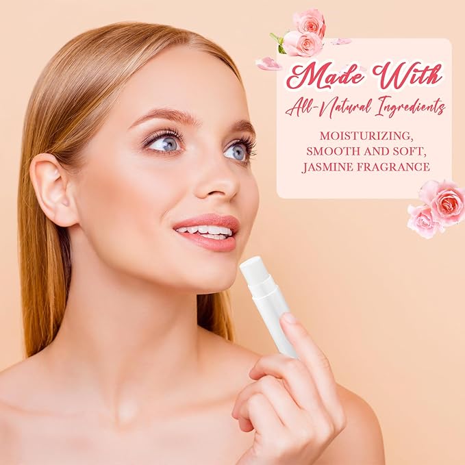 100 Pcs Lip Balm Bulk Heart Shape Lip Balm Jasmine Scented Beeswax Lip Balm Moisturizing Lip Balm Add Your Own Labels for Teacher Baby Shower Coworkers Friend Gift-BrightBean Baby