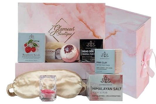 Luxury Spa Gift Set for Women - 9 Piece Self Care Package for Women, Birthday Gifts for Women - Full Size Spa Set with Plant-Based Superfoods, Minerals, & Vitamins - Gifts for Her Box-BrightBean Baby