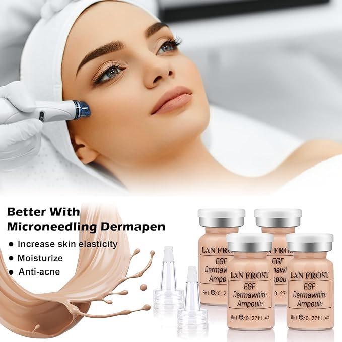 BB Facial Glow Serum Starter Kit Hyaluronic Acid Essence Foundation Skin Care Kit 0.27oz 12 Vials, Combined With Niacinamide and Peptides To Brighten Skin Tone Anti-Aging Foundation Light Rose #3-BrightBean Baby