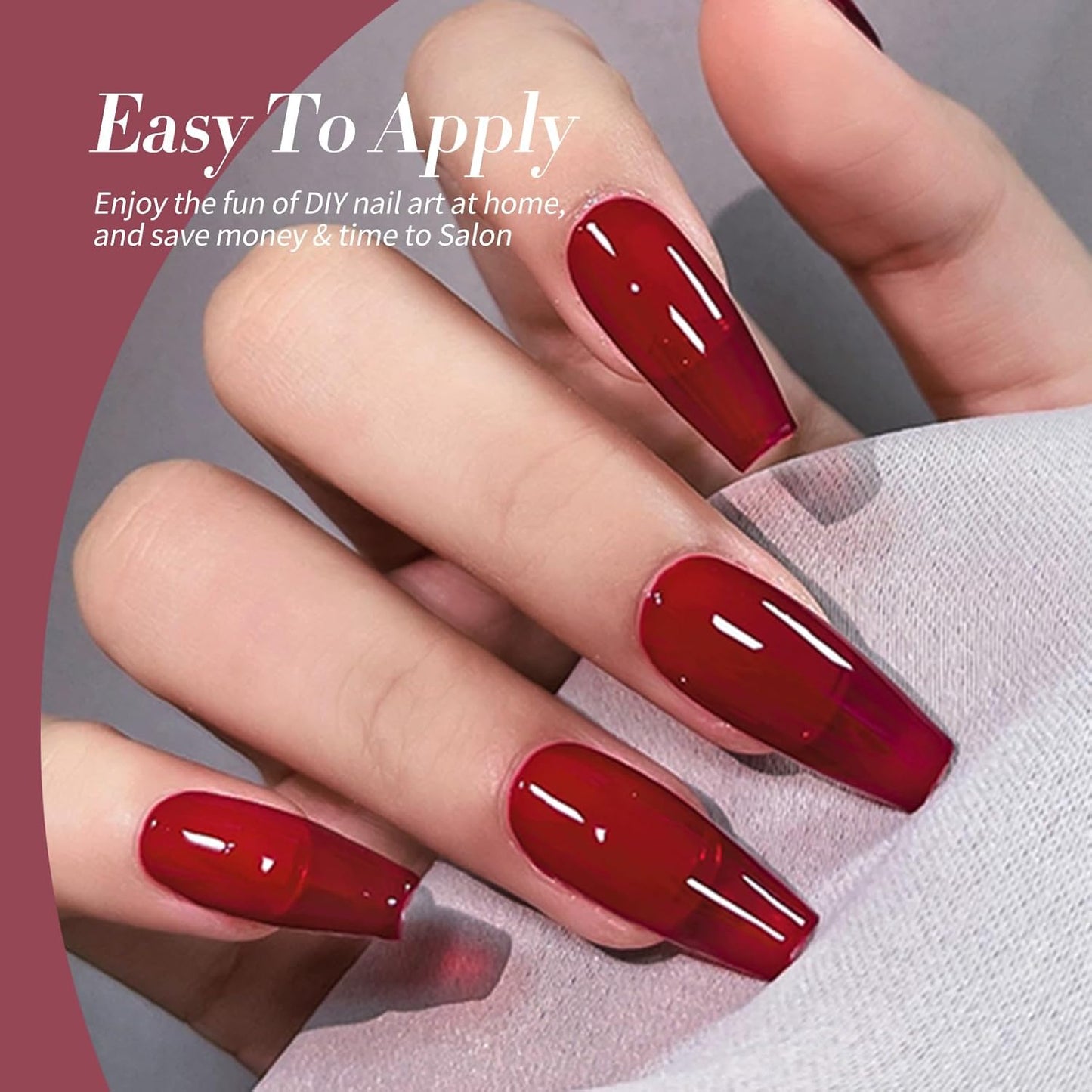 Born Pretty Jelly Burgundy Gel Nail Polish Halloween Ruby Blood Red Glitter Cat Magnetic Eye Gel Nail Polish Cherry Wine Red Gel Polish Collection Soak Off U v Led Gel Nail Kit Minicure DIY Gift 6PCS-BrightBean Baby