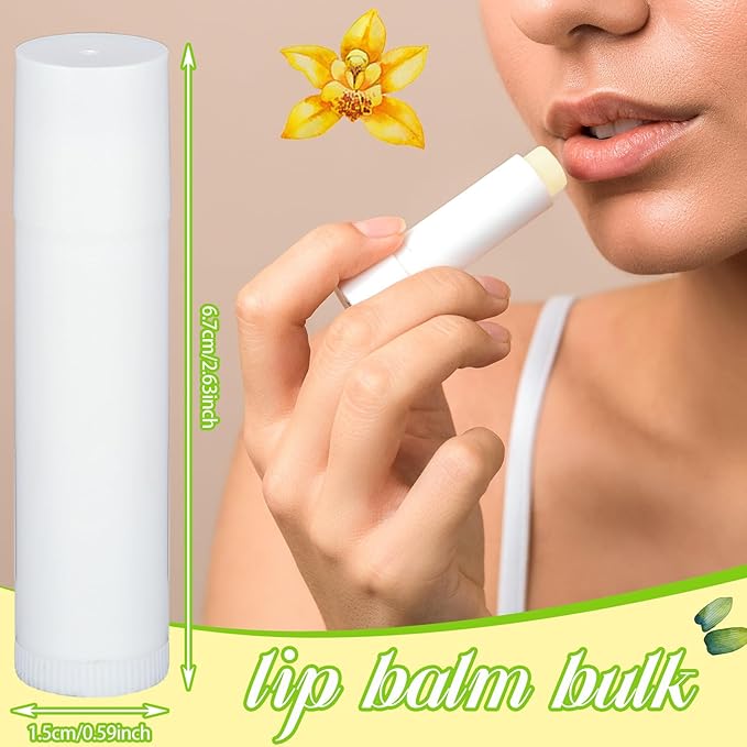 Demissle 150 Pcs Unlabeled Lip Balm Bulk Chapped Stick Blank Mini Lip Balm Gifts Moisturizing Lip Balms Favors for Women Homeless Wedding Bridal Shower Favors Baby Shower Guests Favors(Vanilla)-BrightBean Baby