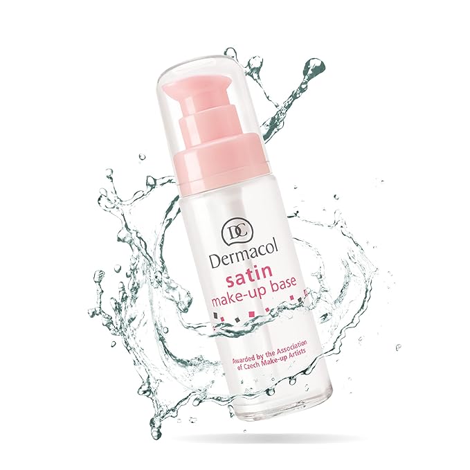 Dermacol - Satin Makeup Base, Matte Face Primer for Wrinkles and Pores, Transparent Makeup Primer for Oily Skin & Dry and Combination Skin, Easy to Blend Pore Filling Primer, No Preservatives, 30 mL-BrightBean Baby