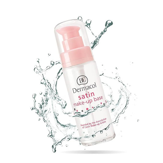 Dermacol - Satin Makeup Base, Matte Face Primer for Wrinkles and Pores, Transparent Makeup Primer for Oily Skin & Dry and Combination Skin, Easy to Blend Pore Filling Primer, No Preservatives, 30 mL-BrightBean Baby