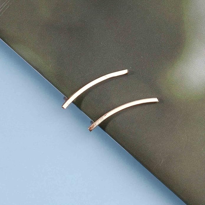 Boho Bar Ear Climber Earrings Gold Stick Studs Earrings Bar Ear Crawler Earrings Geometric Minimalist Earrings Jewelry for Women and Girls-BrightBean Baby