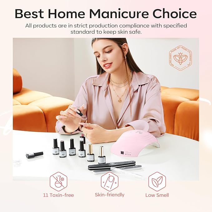 Modelones Cat Eye Gel Nail Polish Set, Holographic Glitter 6 Colors with Magnet, Sparkle Galaxy Series Nude Pink Gel Polish, Soak Off Led Gel Polish Kit, Nail Art, Salon DIY Gifts-BrightBean Baby