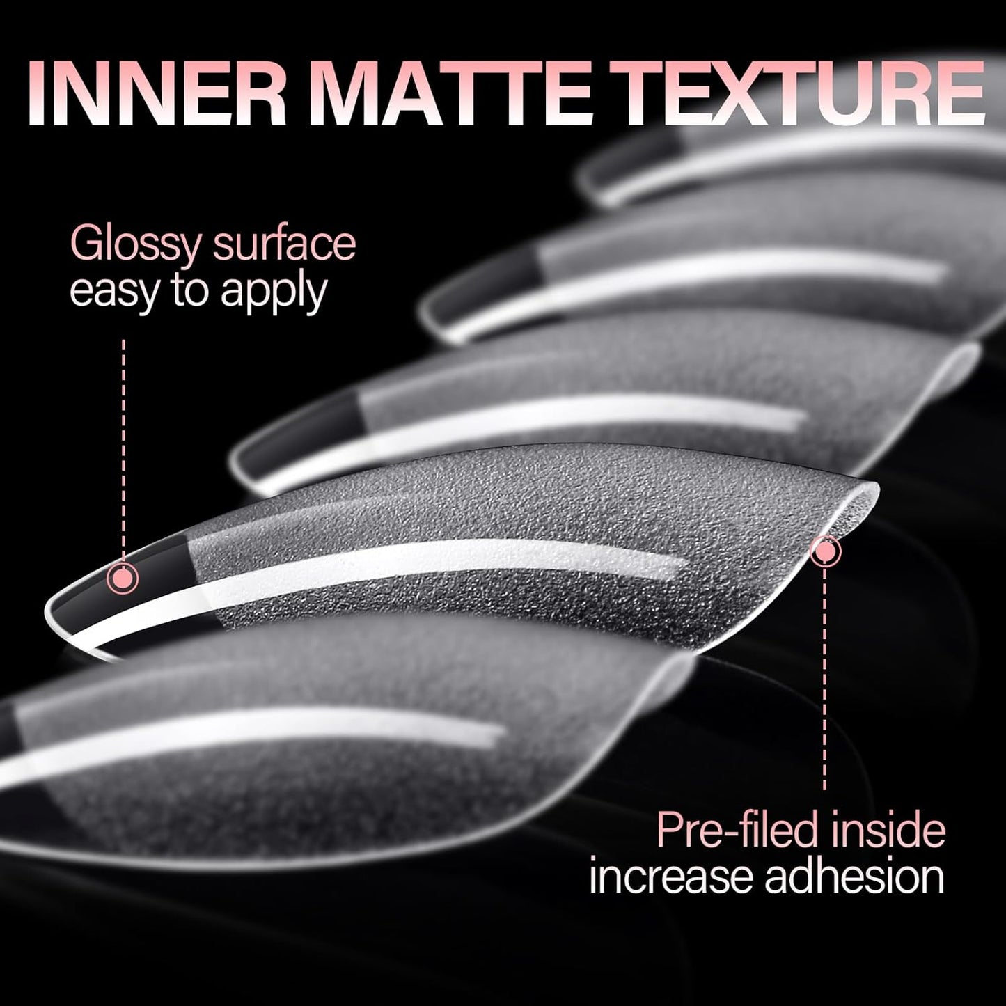 AILLSA Short Almond Nail Tips Pre-Shaped Acrylic Nail Tips Half Matte Full Cover Nails Tips Clear Gelly Press on Flase Tip Nail for Extension Nail Manicure Home DIY 240PCS 15Sizes-BrightBean Baby