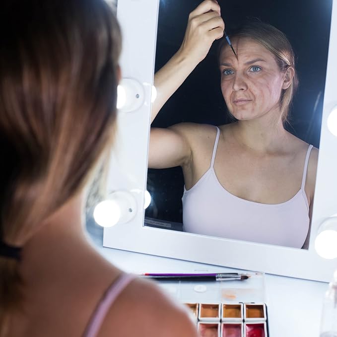 Flesh Tone Alcohol-Activated Palette, Activator, and Remover Kit, Professional SFX Makeup Set, Tattoo Cover-BrightBean Baby