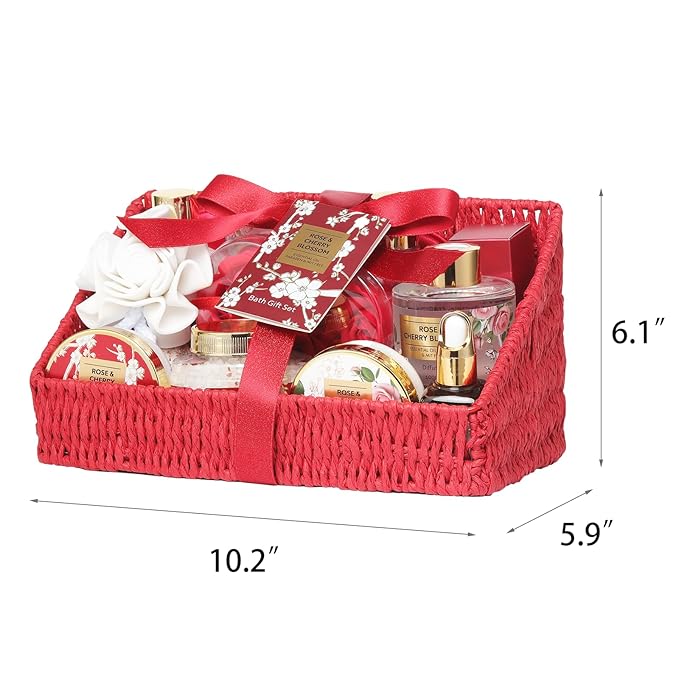 Mothers Day Gifts for Mom 25Pcs Luxury Spa Gift Basket for Women with Necklace, Shower Gel | Relaxing Bath & Body Care Kit Valentine's Christmas Gifts for Her Perfect for Anniversary or Bridal Shower-BrightBean Baby