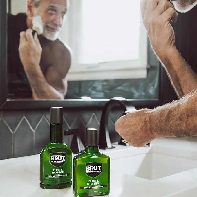 Brut Splash-On Original Fragrance - Bold, Masculine Cologne for Men - Long Lasting Mens Fragrance With Spicy Woods, Floral, and Citrus Notes - 7 oz-BrightBean Baby