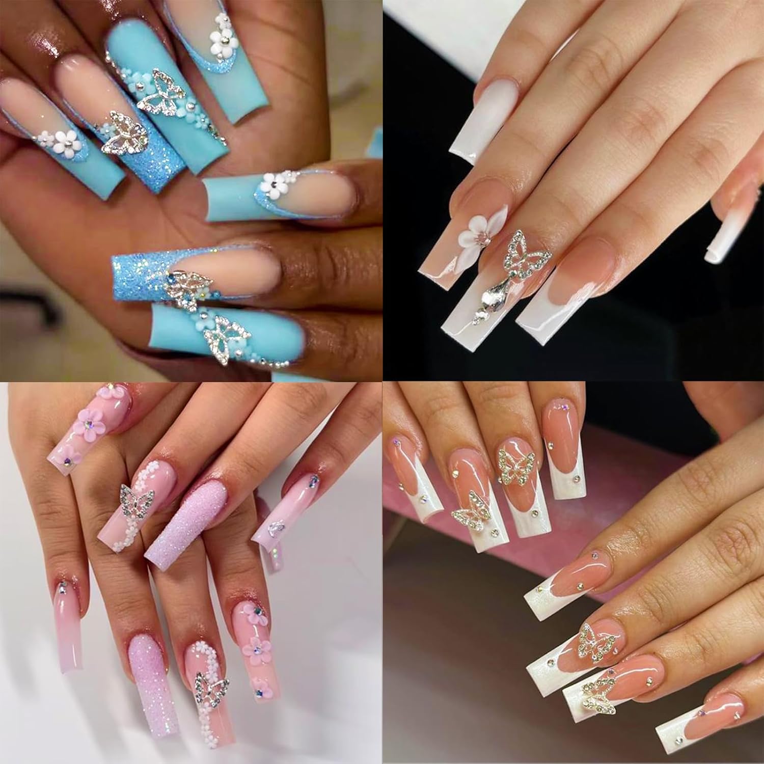 Nail Charms Rhinestones Colorful Nail Art Gems with Glue Gel Flatback Pearls Supplies Luxurious Crystal AB Rhinestones Nails Accessories Jewelry Pearls for Women Nails DIY Design-BrightBean Baby