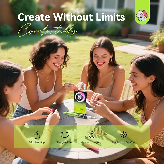 SAVILAND Advanced 50000RPM Professional Nail Drill : Portable Electric Nail File Nail Supplies Electric Nail Drill 6000MAh Drill para Uñas Nail Filer Electric with Drill Bits for Acrylic Nail Kit-BrightBean Baby